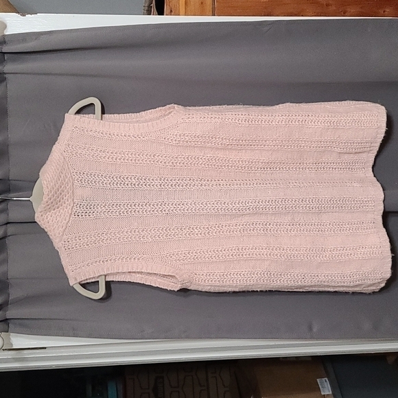 Chico's Crocheted Look Sweater Vest Cardigan Peachy Pink Size Chico's 0/L/12 EUC - Picture 4 of 6